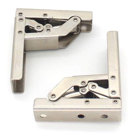 2 soportes de bisagra plegables de 90 grados, bisagra de conexión engrosada para gabinetes, soporte oculto, marco de mesa, accesorios para muebles.