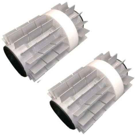 2 Spazzole Posteriori Corte Termofuse su Rullo con Anelli Wonder per Robot Piscina Maytronics Dolphin Zenit 55 – 60 - 70 / Poolstyle 60 / M 550 – M 600 – M 700 / Explorer E 70 / C 90 / Pro X90 / E 60 