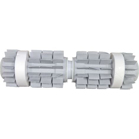 2 Spazzole Posteriori PVC Corte Termofuse con 2 Anelli Wonder & Cuscinetto Centrale per Robot Maytronic Dolphin E 60 – E 70 / Poolstyle 60 / M 550 – M 600 – M 700 / Zenit 55 - 60 - 70 / Cosmos 30 / Pr