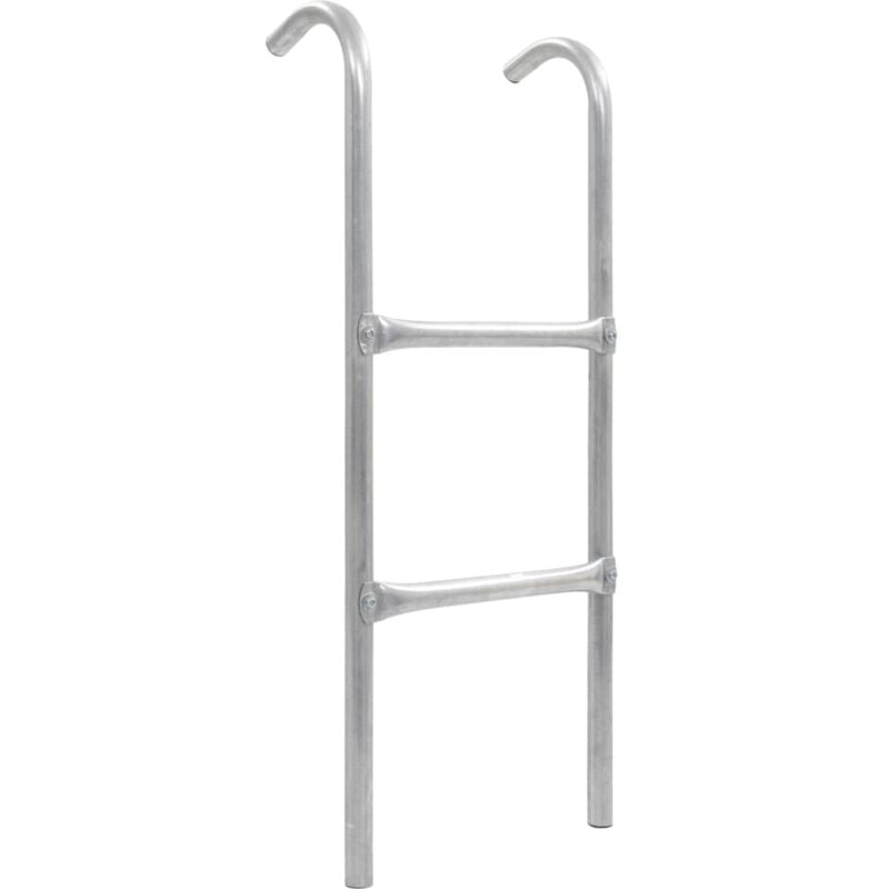 Vidaxl - 2-Step Trampoline Ladder Steel Silver 72 cm