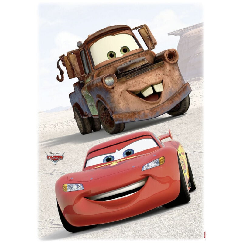 2 Stickers Disney Cars Flash McQueen Martin 50x70cm