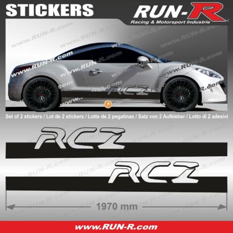 Lot de 2 Stickers damier RS Renault Sport noir ou gris