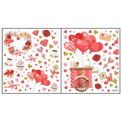 2 stickers muraux Gnome Saint-Valentin, décalcomanies statiques pour vitre, décorations de fenêtre autocollantes, fournitures de fête romantique, 2 feuilles adhésives.