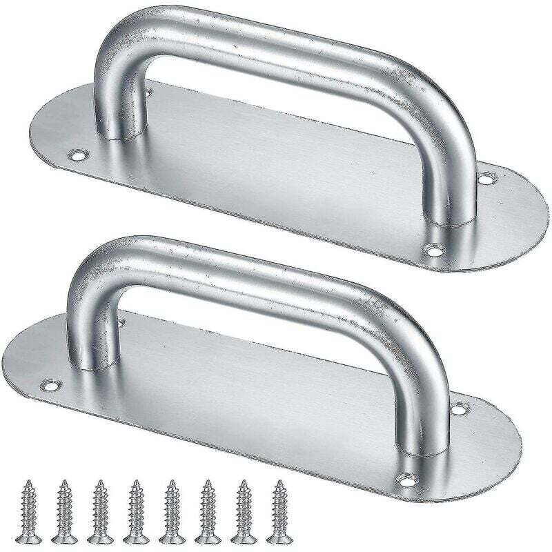2 Stk Schiebetr Griff, Schiebe Trgriff Mit Platte Edelstahl, Pull Push Trgriffe, Torgriff, Schrankgriffe, Trgriff Schiebetr, Scheunentor-griff, Trgrif