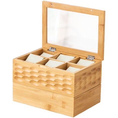 2-stöckiger Tee- und Kaffeeständer aus Holz  Aufbewahrungsbox für Beutel und Kapseln  Büro/Bar