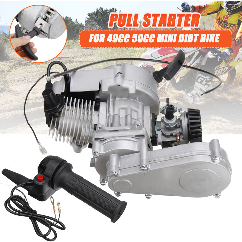 2 Stroke Transmission Motor Traction Starter Air Cooled Auto cdi Mini Throttle Grip For 49CC 50CC Mini Dirt Bike