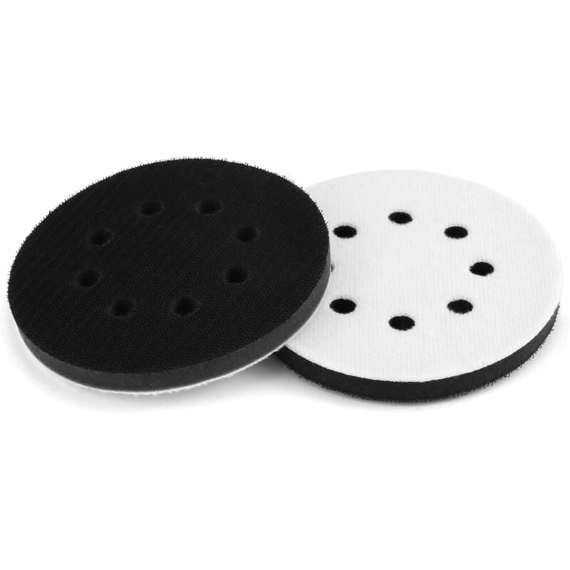Image of 2 Stück 125 mm Schwamm Interface Pad Kissen Pad Klett für Schleifteller (8 Löcher)