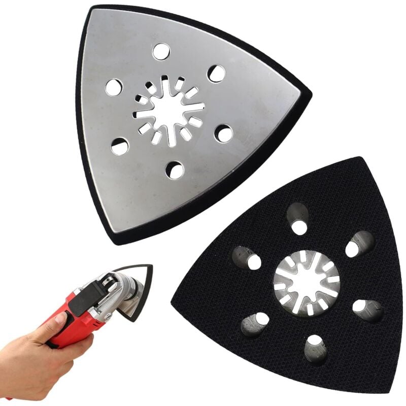 Image of 2 Stück 93 mm Schleifpad, Feinschleifpad, Multifunktionswerkzeug, Dreieckschleifpad