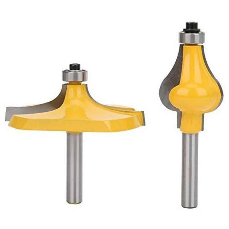 Image of Aiperq - 2 Stück Nutfräser für die Holzbearbeitung, 8 mm Schaft, Nutfräser für Fräser