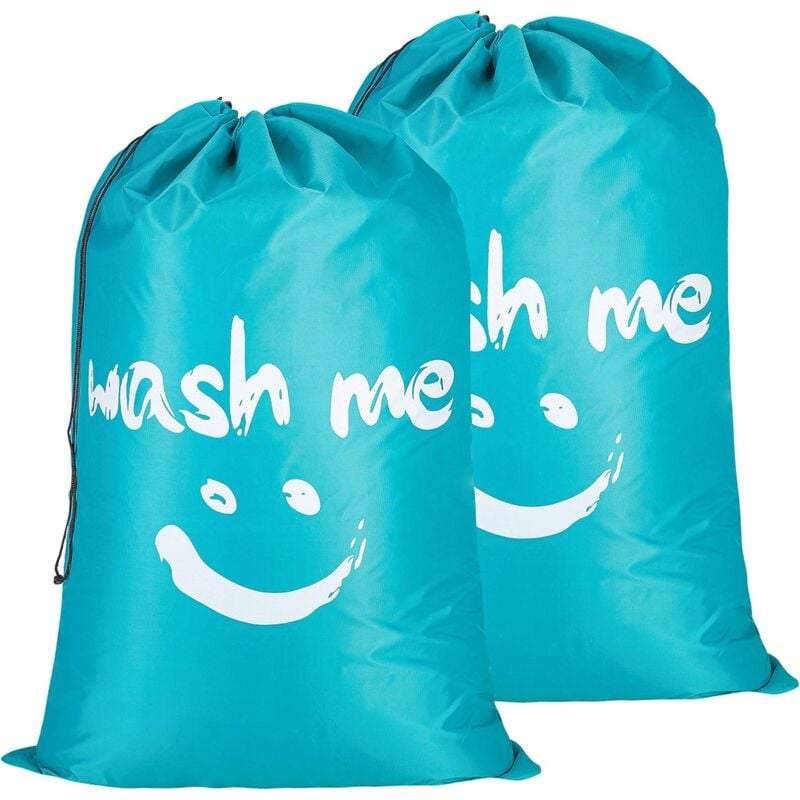 2 Stück Paniers à Linge, Pliable Sac à Linge, Pliage Grande Capacité Corbeilles à Linge- Bleu-Fei Yu