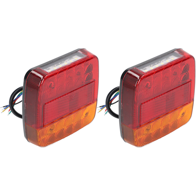 Image of Gotrays - 2 stücke 12V led Rückleuchten Hinten Blinker Licht Stoßfest Universal für Lkw Anhänger