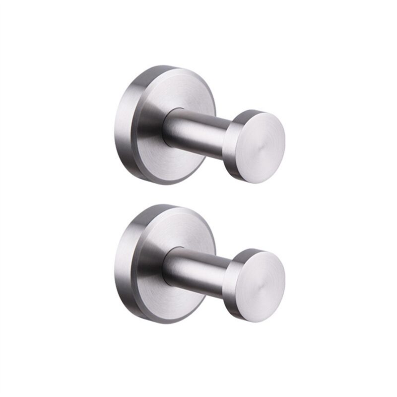 Image of Tlily - 2 stücke Haken für Dusche Bad Küche Glas Tür Spiegel Silber