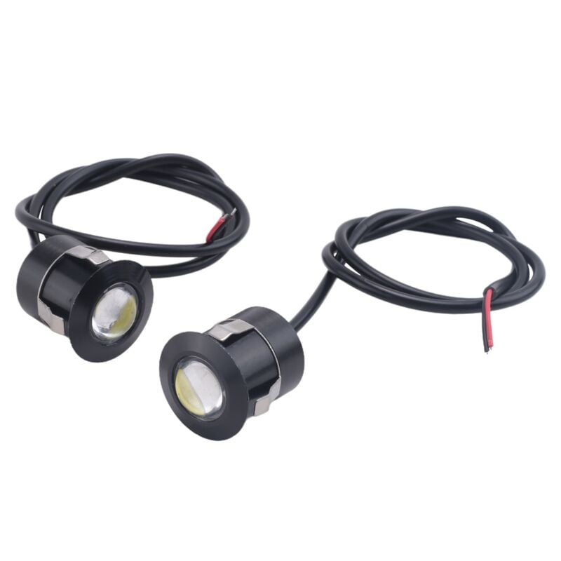 Image of Tlily - 2 stücke led Eagle Eye Backup Licht Nebel Fahren Lampe Auto Motorrad Weiß 9W schwarz