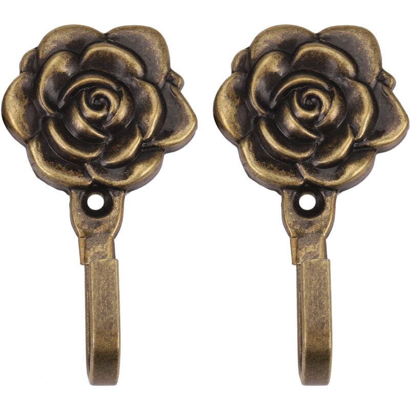 Image of 2 StÜCke Metall Rose Vorhang Krawatte ZurÜCk Raffhalter Halter Wand Haken