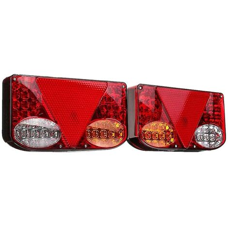 2 Stück 12 V LED-Rücklicht, hintere Bremssignalleuchte, geeignet für PKW-LKW-LKW-Anhänger