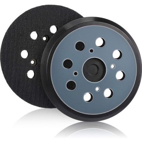 2 Stück 125 mm Exzenter-Ersatzschleifpad, 8-Loch-Klett-Schleifpad (blau)