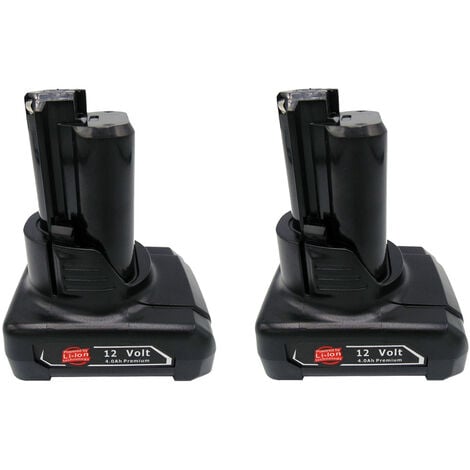 POWERWINGS 2 Stück 12V 4,0Ah Ersatzakku für Bosch Li-ion BAT420 BAT411 10,8V GBA Akku Ersatz für Bosch BAT411A BAT412 BAT412A BAT413 BAT414 1600Z0002Y GSR GDR Akkupack Power Tools Akku