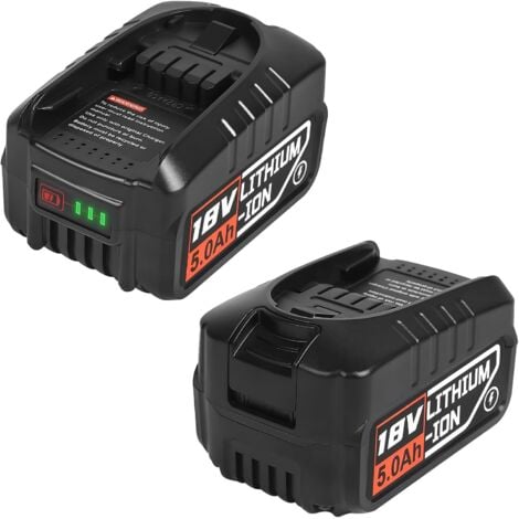 BSIOFF 2 Stück 18V 5000mAh Hochkapazitäts-Ersatzakku für Bosch PBA/PSB/PSR - Kompatibel mit Bosch Haus- und Gartengeräten