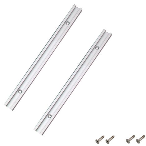 2 Stück 300 mm T-Schiene, Aluminium-T-Nut, T-Nut-Gehrungsschiene für Tischkreissägen, Oberfräsen und Holzbearbeitungswerkzeuge, 19 x 9,5 mm