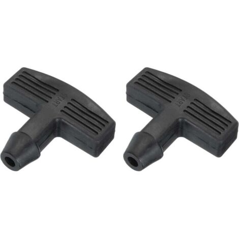 2 Stück 5 cm x 5 cm x 1 cm Rückstoßstartergriff für Rasenmäher, Generatoren, Motor, Antriebsausrüstung, Zubehör, Schwarz