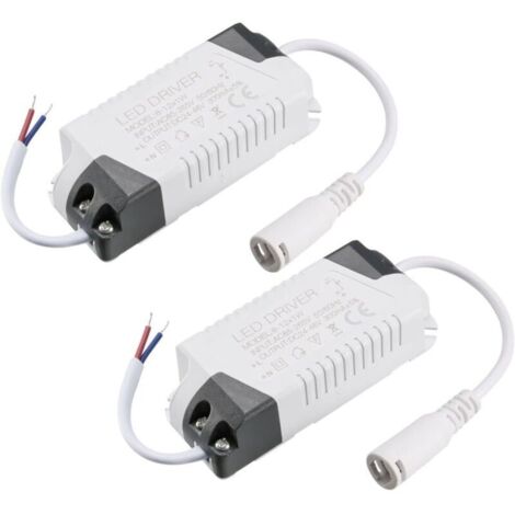 2 Stück 8 12W Konstantstrom 300mA Hochleistungs-LED-Treiber DC-Anschluss Netzteil
