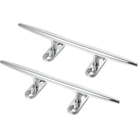 2 Stück 8 Zoll Edelstahl Mastklampenhaken Bootsdeck-Seilklampe
