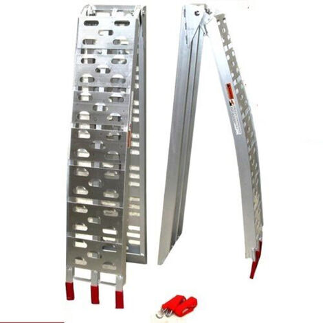 2 Stück Auffahrrampe a 340 kg 06142 Auffahrschiene ALU RAMPE - gesamt 680kg C