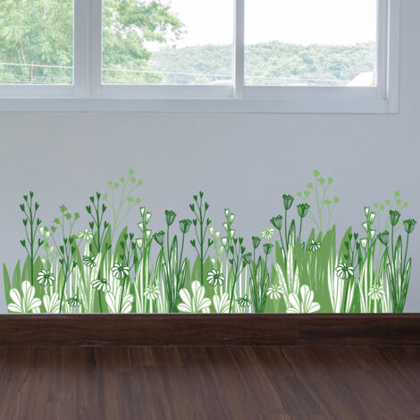 2 Stück Aufkleber Muraux Herbes vertes Autocollants Muraux Mural S