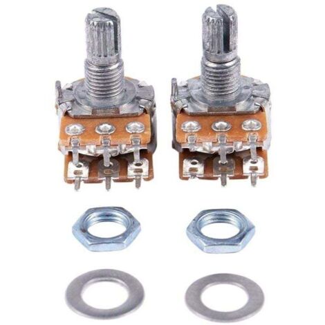 2 Stück B50K 50 kΩ 6-polige Doppelpotentiometer mit Drehkonus, XU, hohe Qualität, langlebig und zuverlässig, ausgewählte Materialien, entspricht den Normen – KZQ