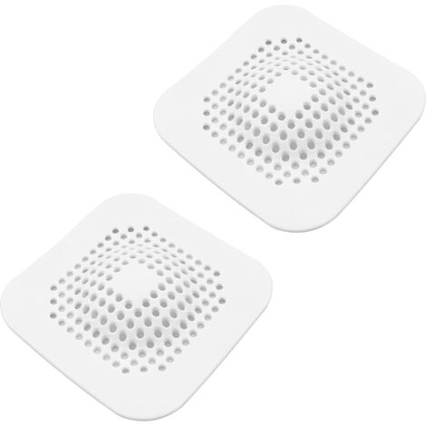 2 Stück Badewannen-Haarfilter, Silikon-Waschbeckenfilter, Dusch-Haarfänger-Filter, Küchenspülenfilter mit Saugnapf, für Küchenspüle, Badezimmer, (weiß)