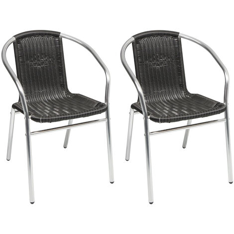 2 Stück Bistro Stapelstuhl Aluminium-D537481-2-var1