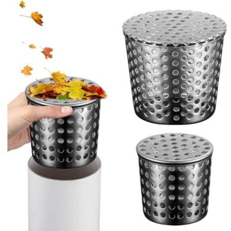 2 Stück Dachrinnen Laubfang, Edelstahl Dachrinnenfilter, 50-63 mm, 90-110mm, Einfache Installation, gegen Blätter