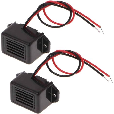 2 Stück DC 12V Elektronischer Summer, Mini Alarm Buzzer mit Konstantton, Vielseitiger Signalgeber für Sicherheits und Warnsysteme