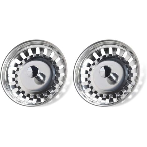 2 Stück Edelstahl-Küchenspülbeckensieb, Filter, doppelschichtiger Spülbeckenstöpsel, Spülbeckenabtropffläche für Ihr Küchenbad – Durchmesser 79,3 mm (Durchmesser: 79,3 mm)