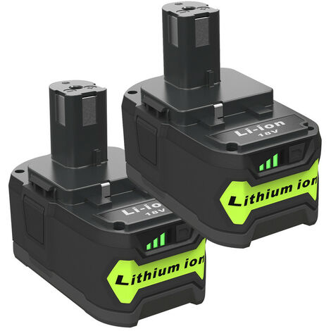 2 Stück Ersatzakku Akkus Für Ryobi P108 18V 6000mAh Lithium ONE+ Plus RB18L50 Batterie RB18L40 P104