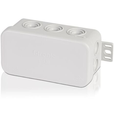 2 Stück f-tronic Feuchtraum-Abzweigkasten IP54, 85x44x40mm, grau, E126