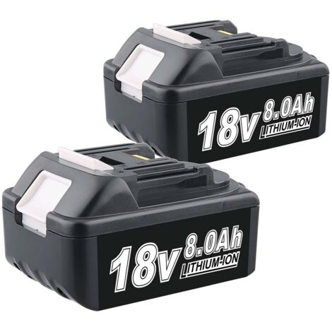 2 Stück für Makita 18 V 8.0 Ah LXT Ersatz-Li-Ionen-Akku BL1860B BL1850 BL1860 BL1850B BL1840B BL1840 BL1830B 194205-3 194309-1 144949499699