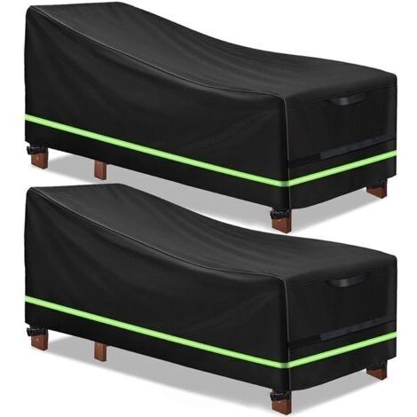2 Stück Gartensofa Abdeckung, Outdoor Sofa Abdeckung, Wasserdichte Gartenbank Abdeckung, Gartensofa Abdeckung, Gartenbank Abdeckung Schwarz 200x75x70/40cm