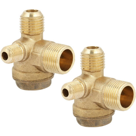 2 Stück Kompressor-Rückschlagventile, 3-Port-Luftkompressor-Rückschlagventil 20x16x10mm für Luftkompressor-Anschlussarmaturen