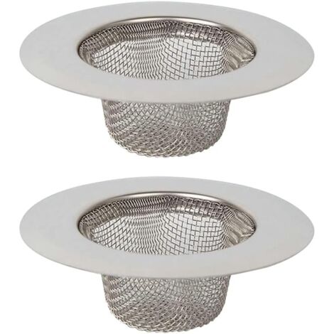 2 Stück Küchenspülenfilter, Edelstahl-Spülbeckenfilter, Edelstahl-Abflussfilter, Küchenspüle-Sieb, für Küchenspüle, Badezimmer, Waschbecken, Badewannen