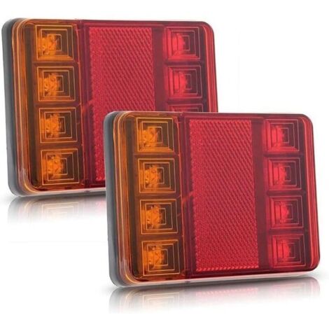 2 Stück LED-Anhänger-Rückleuchten, wasserdicht, universell, für LKW, Wohnwagen, Transporter, Boote und Autos, 12 V