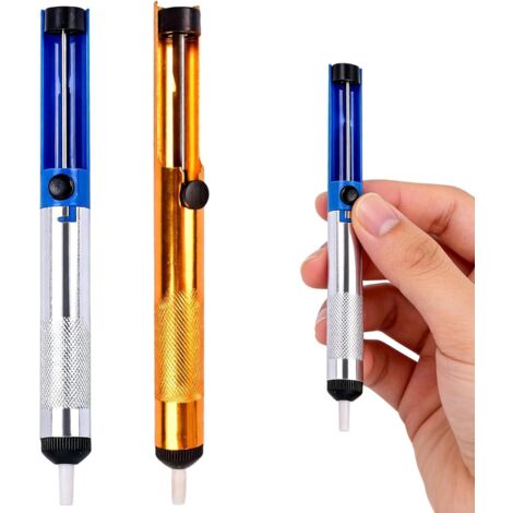 2 Stück Lötpumpen, unverzichtbares Zubehör für professionelle Löter, hochtemperaturbeständige Silikondüse, professionelle Entlötpumpe zum Entfernen von Lötzinn