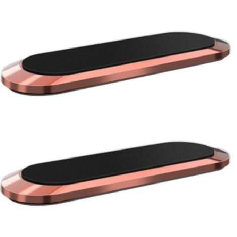 2 Stück magnetische Smartphone-Halterung - drehbar für Auto-Armaturenbrett, universeller Wandmagnet (Roségold)