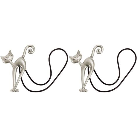 2 Stück magnetische Vorhang-Raffhalter, magnetischer Vorhang-Raffhalter, schöne Vorhang-Schnalle, Katzenmuster, Vorhang-Clip, Vorhang-Zubehör für Zuhause, Wohnzimmer, Schlafzimmer, Büro
