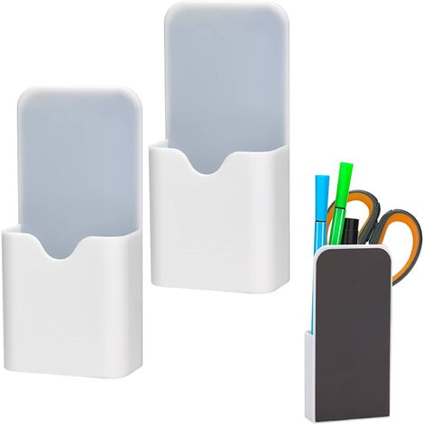Schwarz Mesh-Stifthalter für Kühlschrank Magnetmarkerhalter Mesh-Aufbewahrungskörbe mit Magneten Organizer für Bürobedarf Schließfachzubehör 2er-Pack Magnetstifthalter Whiteboard 