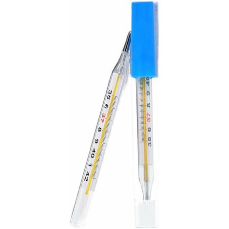2 Stück Medizinisches Quecksilber-Glasthermometer Körpertemperaturmessung für Erwachsene
