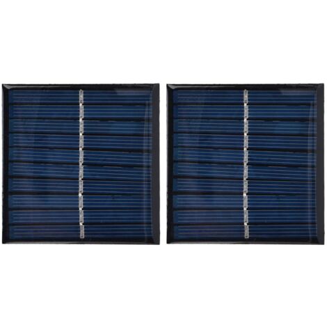 2 Stück Mini-Solarpanel 0,7 W 5 V 0-140 MA, 70 X 70 Mm Solar--Panel, Tragbare Gekapselte Solarzelle für Solarmodule mit Geringem Stromverbrauch