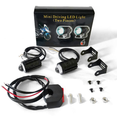 2 Stück Motorrad-LED mit Lenkerschalter, zweifarbige Abblendlichter für LKW, ATV, UTV, Traktor, Est und Est delivered Ensu Peut Tout Ip67.