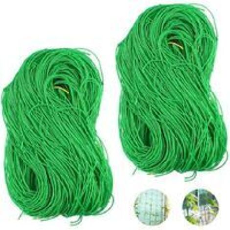 2 Stück Pflanzenstützgitternetz, Polyethylen, Kletterpflanzengitternetz, Erntegitternetz für Weinreben, Gemüse, Blumen, Früchte, Gurken, Tomaten, Erbsen, 1,8 m x 3,6 m