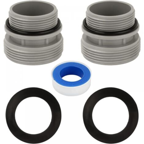 2 Stück Poolschlauchadapter 4560 Poolpumpenanschluss 40 mm auf 1 1/2 Zoll Poolschlauchanschluss Kompatibel mit Intex- und Coleman-Filterpumpen